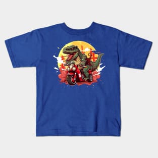 dino ride motorbike Kids T-Shirt